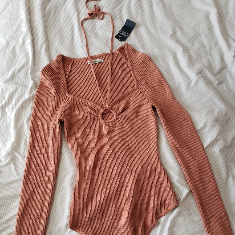 Strappy Cinched Front Ribbed Bodysuit - Picture 13 of 13
